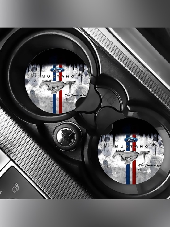 Other - Ford Mustang Car Coasters Absorbent Set of (2)